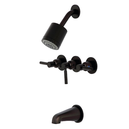 Kingston Brass Tub and Shower Faucet, Oil Rubbed Bronze, Wall Mount KBX8135DL